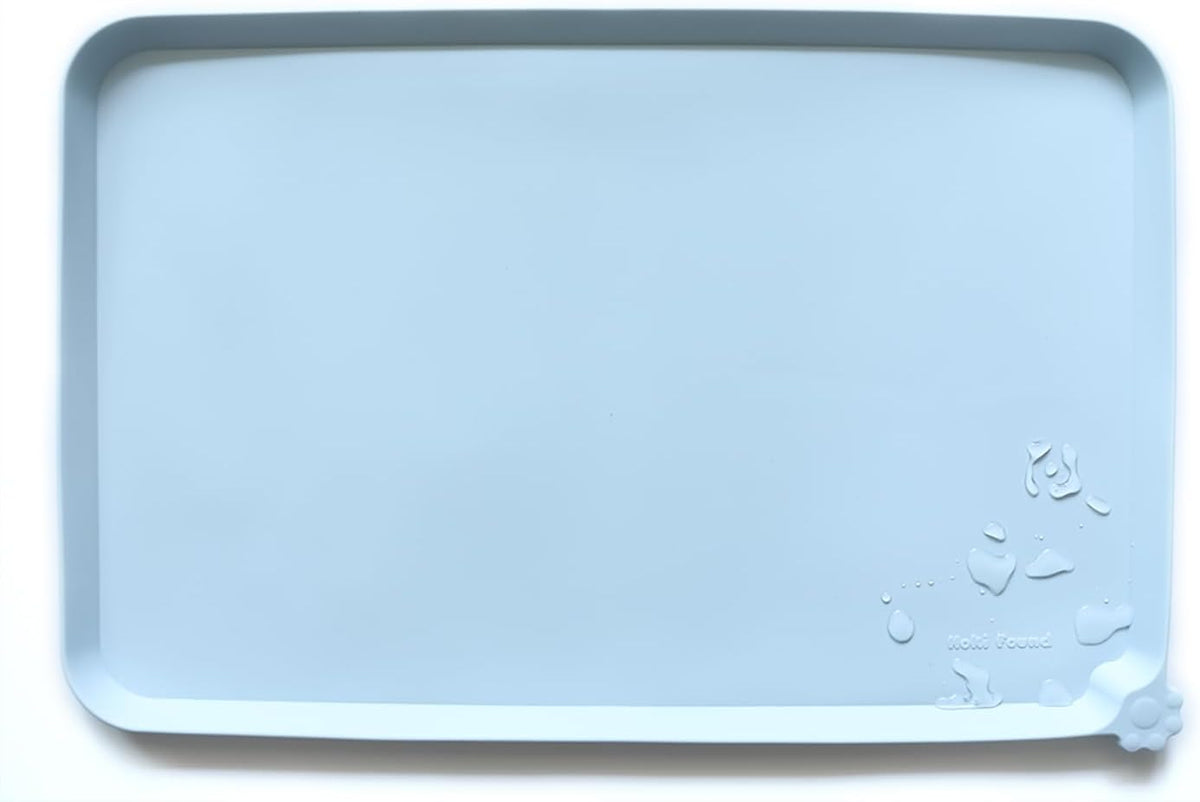 Waterproof Pet Feeding Mat with Raised Edges For Food & Water