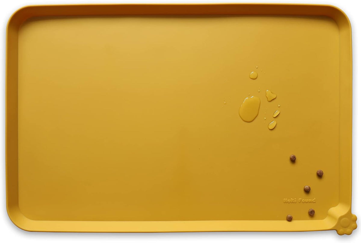 Waterproof Pet Feeding Mat with Raised Edges For Food & Water