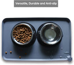 Waterproof Pet Feeding Mat with Raised Edges For Food & Water