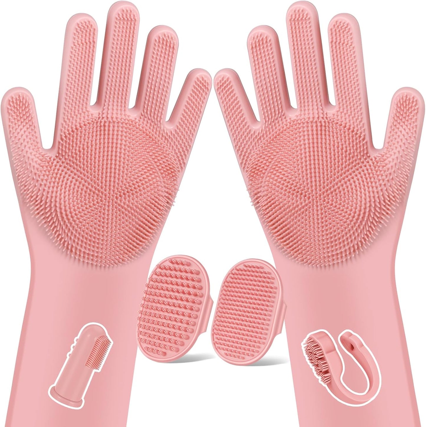6PCS Grooming & Bath Supplies for Dogs, Cats | Washing Gloves | Grooming kit