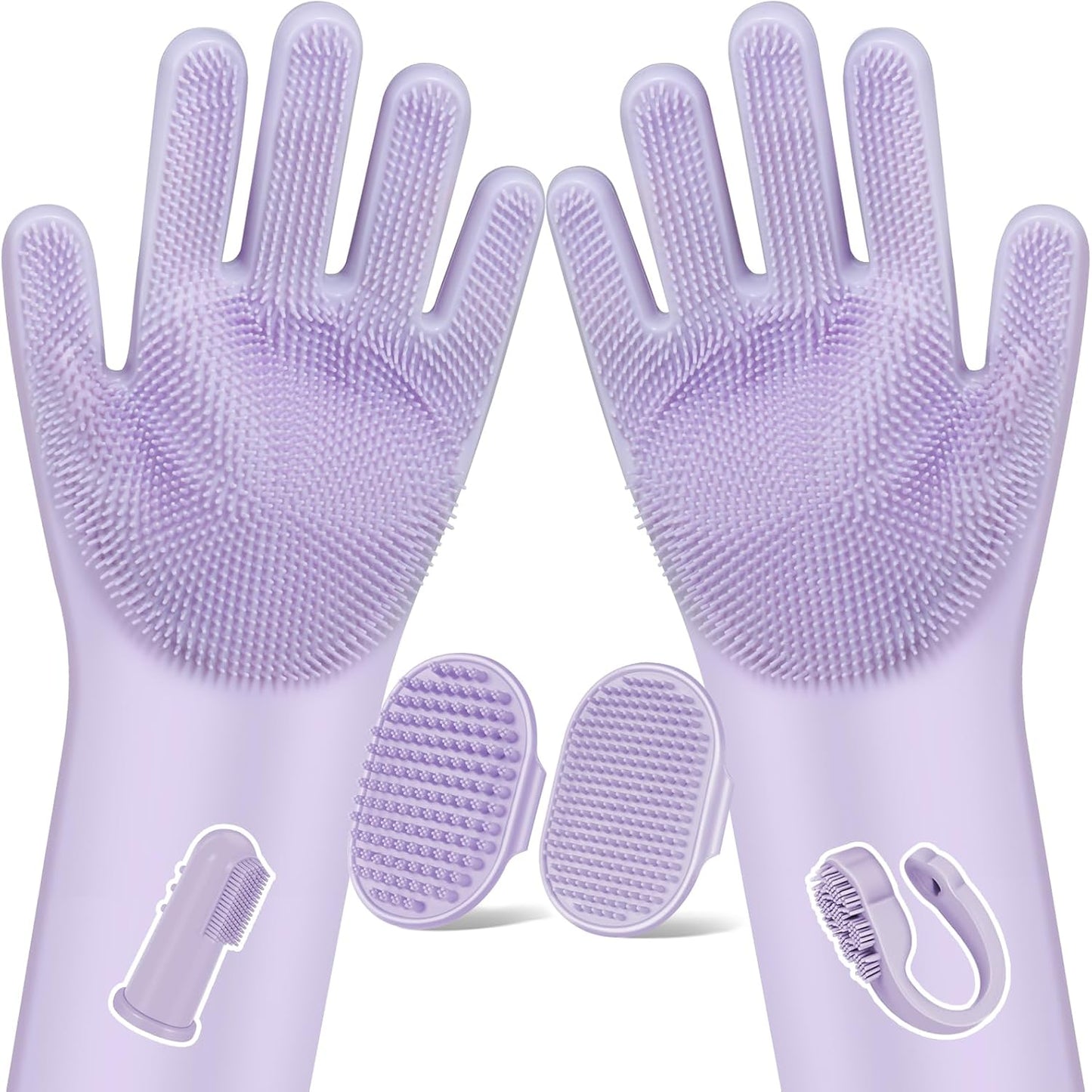 6PCS Grooming & Bath Supplies for Dogs, Cats | Washing Gloves | Grooming kit