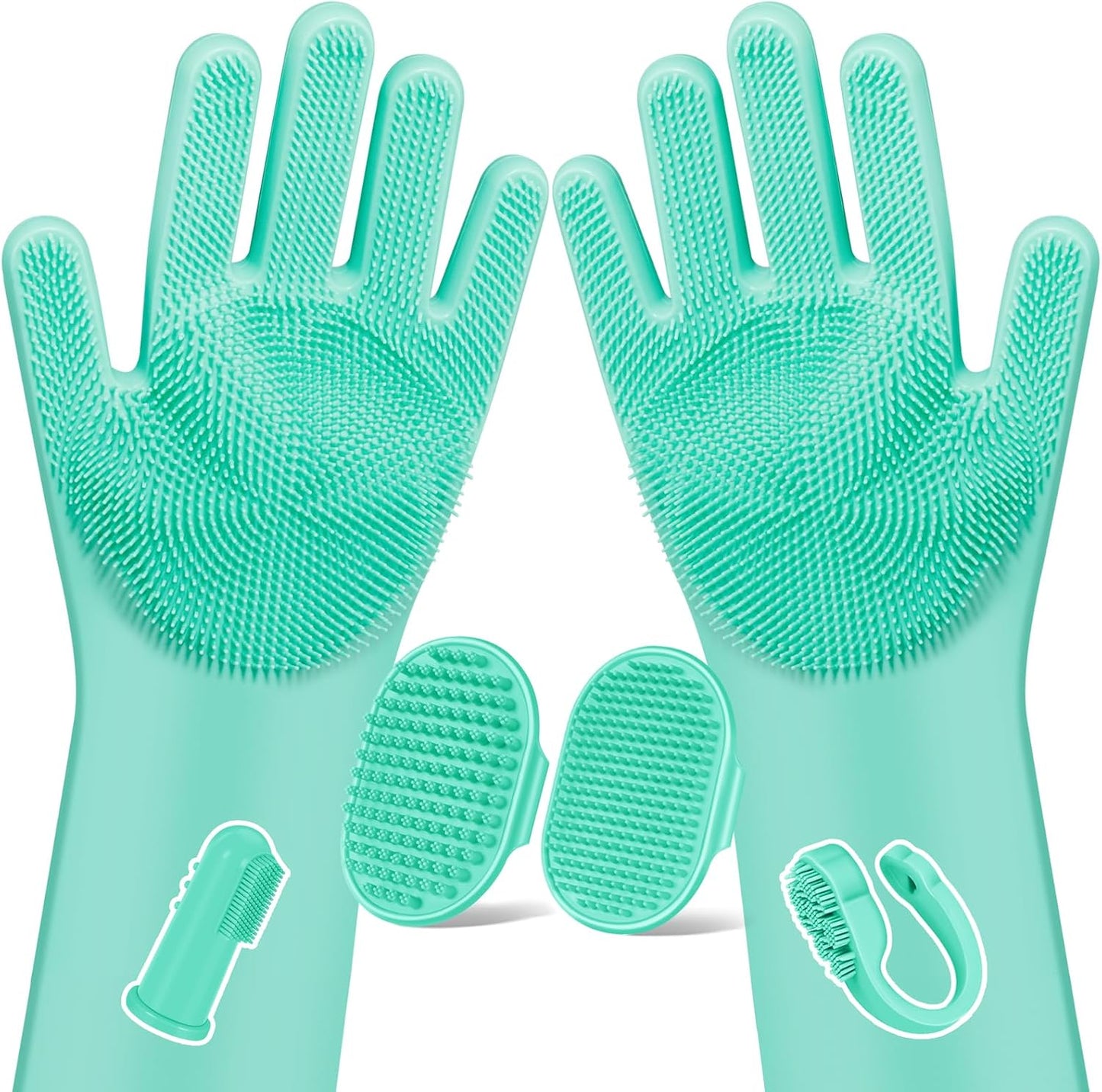 6PCS Grooming & Bath Supplies for Dogs, Cats | Washing Gloves | Grooming kit