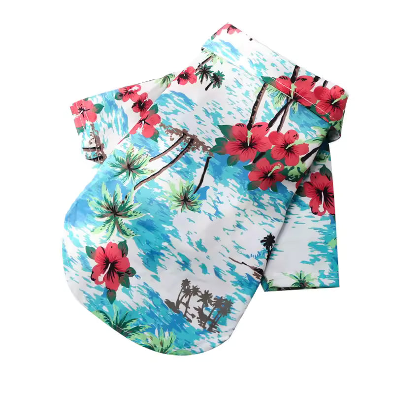 Hawaiian Style Pet Dog Clothe Summer SandBeach Dog Shirts for Small Medium Dogs Puppy Cat Clothing Ropa Perro Pug French Bulldog