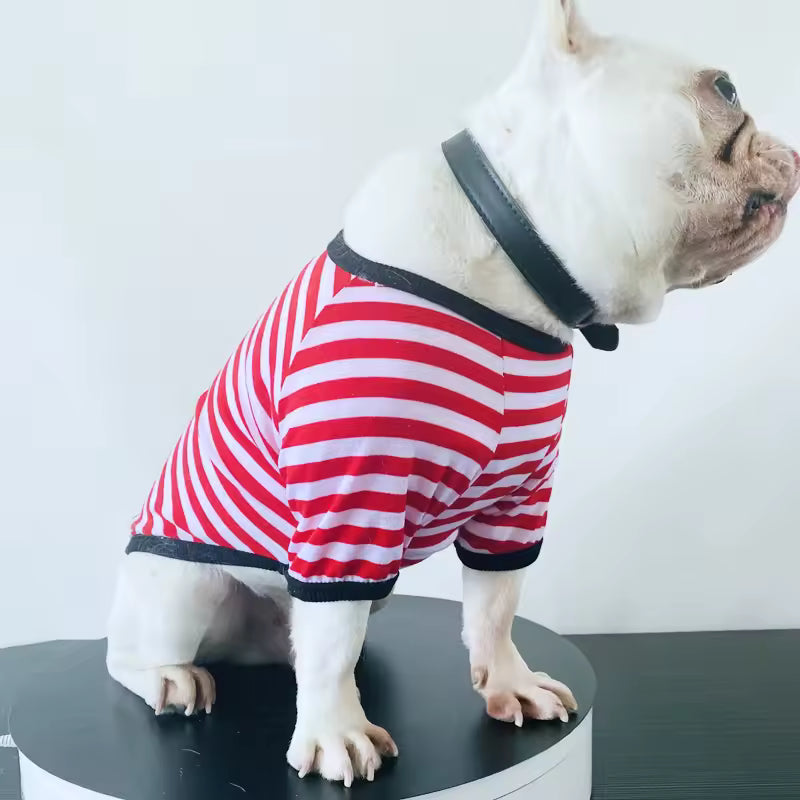 Summer Stripe Dog Tshirt Vest Pet Clothing for Small Dogs Yorkshire Terrier Shih Tzu Shirts Puppy Cat Clothes chaleco para perro